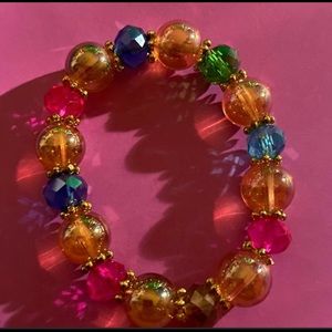 These beaded colorful , stretch band bracelets can be worn for any occasion